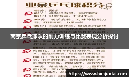 南京乒乓球队的耐力训练与比赛表现分析探讨